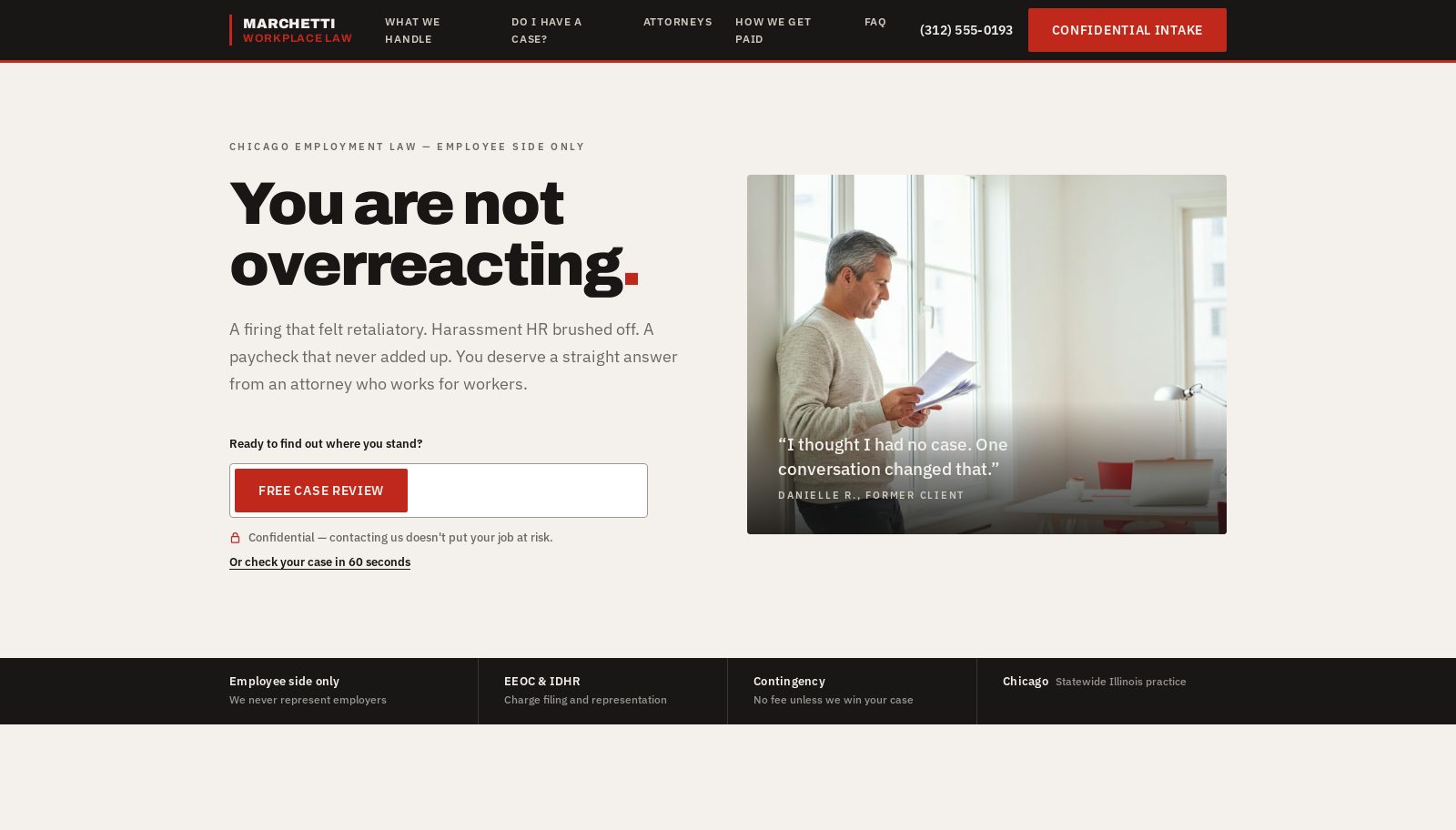 Marchetti Workplace Law demo preview