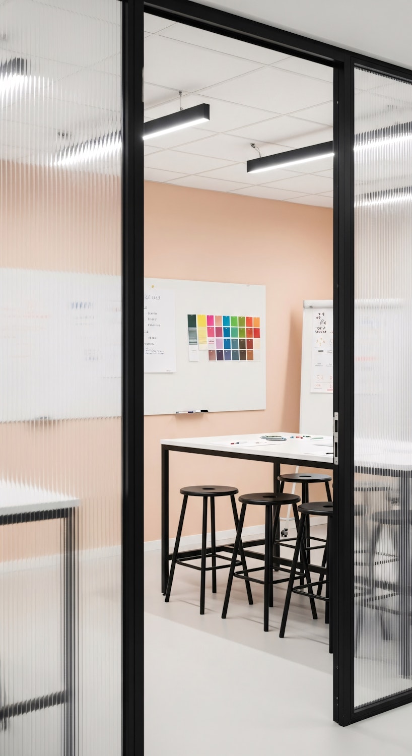 Girder & Kane office workspace with project documents
